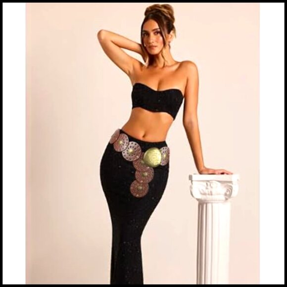 Vintage Western Wide Disc Belt Boho Concho Adjustable Waist Belt for Women main image 5